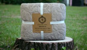 Махрове покривало Cotton Area 220 х 240 см Бежеве