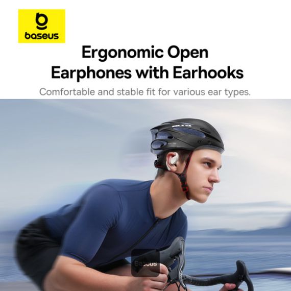 Навушники Baseus Eli 10i Fit Open-Ear TWS спортивні амбушюри для бігу, тренажерного залу та їзди на велосипеді – білі | Зображення 6