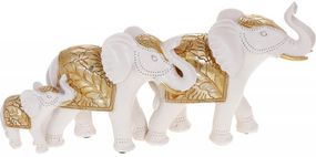 Статуэтка Слоны White-Gold 30.5х9х15см