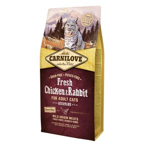 Корм Carnilove Cat Fresh Chicken & Rabbit Gourmand сухий повнораціонний беззерновий із куркою та кроликом для котів 6 кг