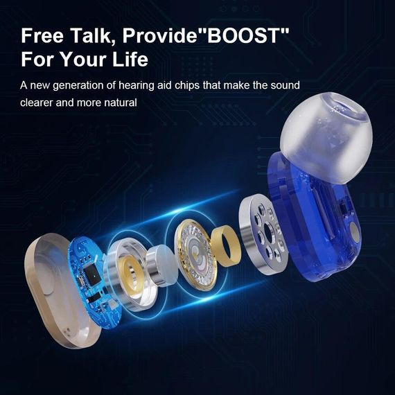 Слуховий апарат TKING DB211701 — міні аудіопідсилювач звуку, персональний голосовий підсилювач | Зображення 3