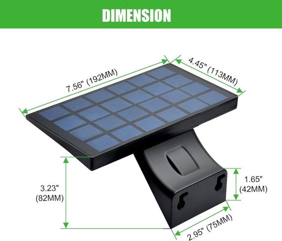 Солнечный светильник JESLED 90 LED с датчиком движения, аккумулятор 2600 мАч, IP65, для двора, фасада, улицы | Зображення 2