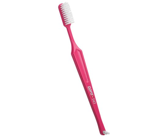 Зубна щітка м’яка paro® toothbrush S43 з монопучковою насадкою, рожева