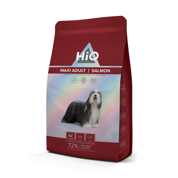 Корм HiQ Maxi Adult Salmon сухой с лососем для взрослых собак крупных пород 11 кг