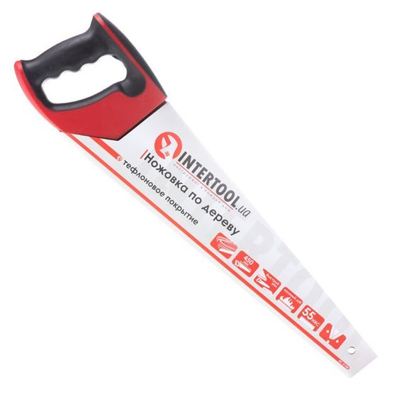 Ножівка для деревини 450 мм, з тефлоновим покриттям INTERTOOL HT-3108 | Зображення 5