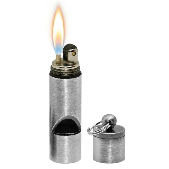 Запальничка Капсула Бензинова Герметична Брелок З Свистком | Зображення 3