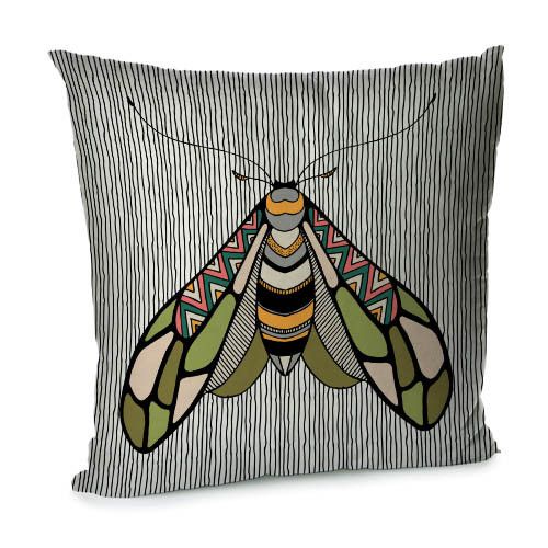 Подушка диванная с бархата Бабочка 45x45 см (45BP_FLORA003)