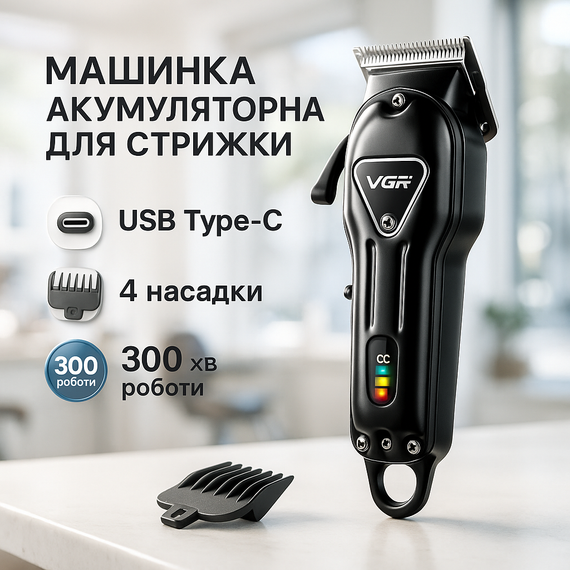 Машинка для стрижки на акумуляторі, Професійна електрична машинка для стрижки підстригання AK-31