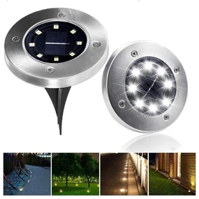 Садовый уличный светодиодный фонарь-подсветка на солнечной батарее Solar Pathway Lights 4шт 7см