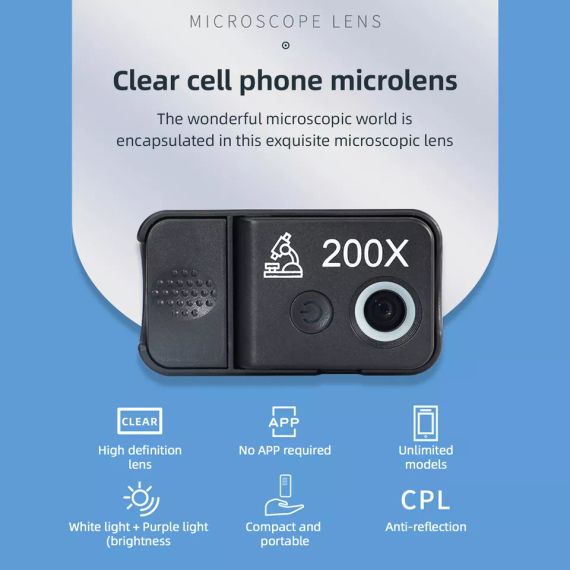Объектив микроскопа 200X со встроенным CPL-фильтром I8D7 | Зображення 3