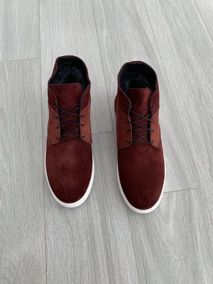 Бордовая зимняя обувь 40 42 43 45 размер | Зображення 7