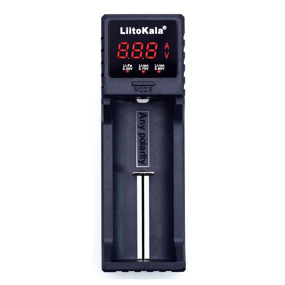 ЗП універсальний Liitokala Lii-S1, 1 канал, LCD дисплей, підтримує Li-ion, Ni-MH і Ni-Cd AA (R6), ААA (R03), AAAA, С (R14)