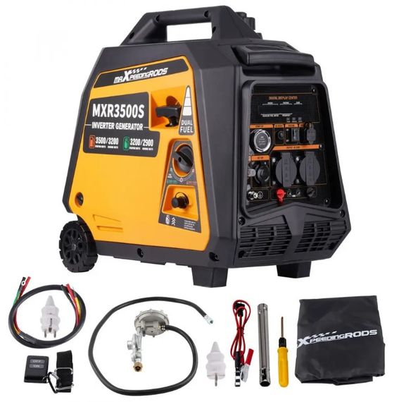 Генератор инверторный газ/бензин MaXpeedingRods 3.5 кВт, Електричний старт/Дистанційний старт/Ручний запуск MXR3500s | Зображення 1
