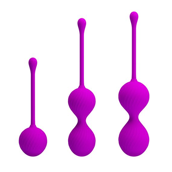 Вагінальні кульки - Pretty Love Kegel Balls Set Pink, 3 шт. | Зображення 2