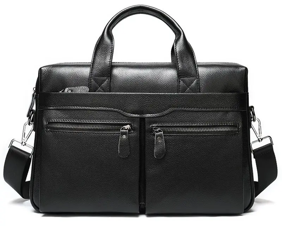 Чоловіча сумка для ноутбука й документів чорна SK N76955 | Зображення 1