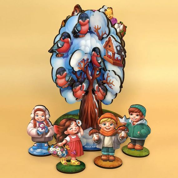 Дитяча настільна гра "Пори року абрикоса" (ПСД295) PSD295 дерев'яна | Зображення 5