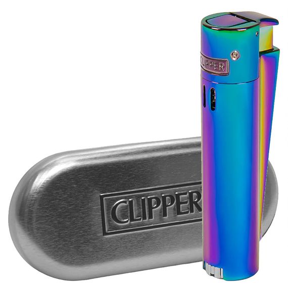 Турбо Зажигалка Металлическая Clipper Metal Turbo Jet Ice