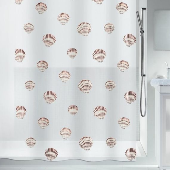 Шторка для ванной и душа Spirella Shell 180x200 см, водоотталкивающая PEVA, 10.15239