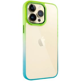 Чохол TPU+PC Fresh sip series для Apple iPhone 14 Pro Max (6.7") Бірюзовий / Лимонний