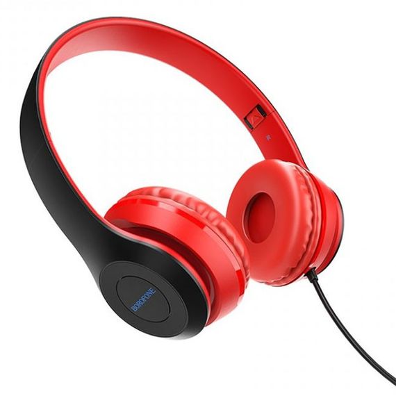 Накладные наушники BOROFONE BO5 (3.5mm/1.2m) Красный | Зображення 1