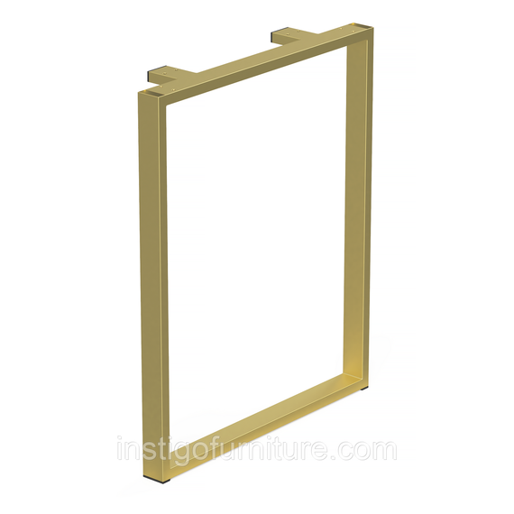 Комплект опор для столу з металу 600×110mm, H=730mm (профільна труба: 50x20mm) Золото | Зображення 3