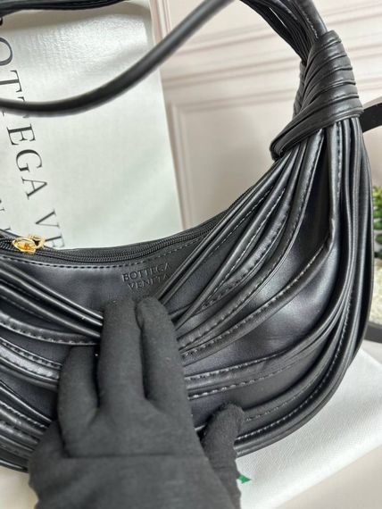 Женская Сумка Bottega Veneta Double Knot Черная  wb048 | Зображення 3