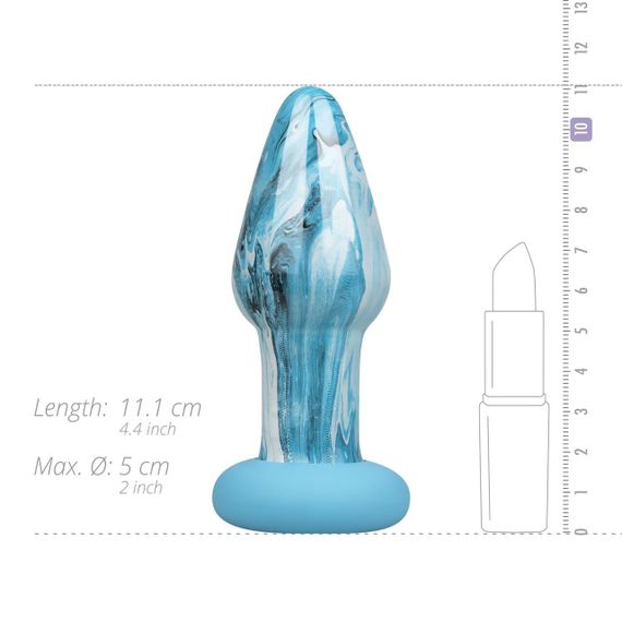 Стеклянная анальная пробка Gildo - Ocean Curl Glass Butt plug | Зображення 5