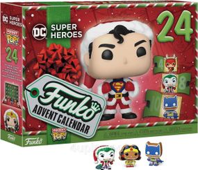 Адвент календар Супергерої DC. Funko Pop! Advent Calendar DC Super Heroes. Новорічний подарунковий набір фігурок Фанко Поп