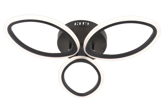 Люстра світлодіодна стельова LED світильник для квартири на стелю лед з пультом 25614 Чорний 9х53х53 см. | Зображення 2