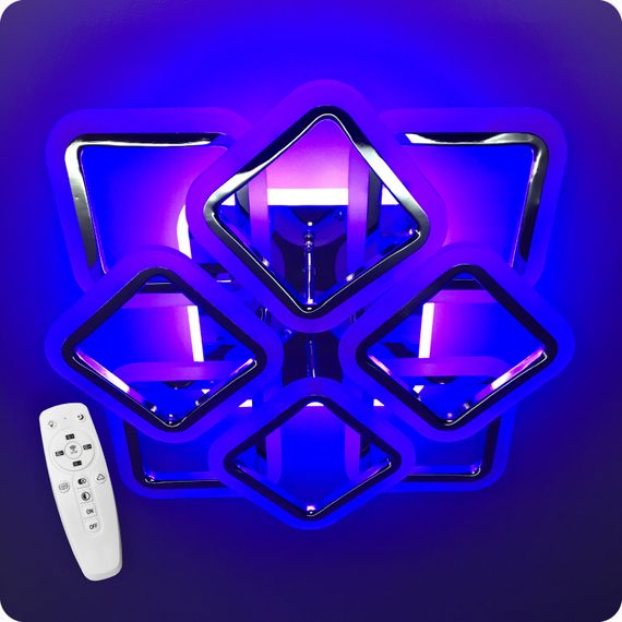 Люстра светодиодная 517 Dlight RGB с пультом 110Вт Хром (01623) | Зображення 6