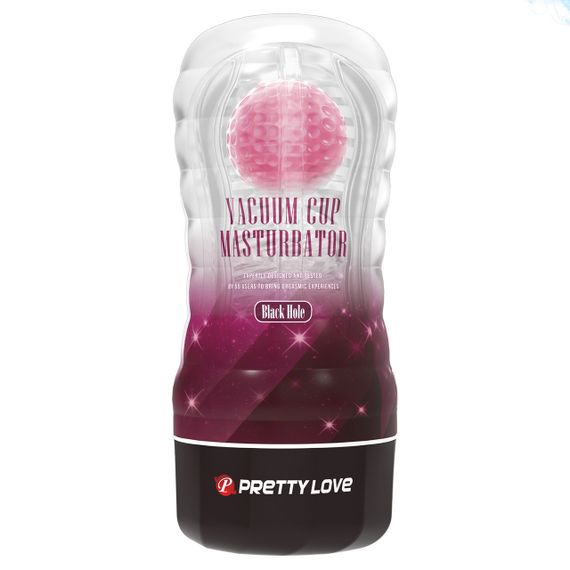 Мастурбатор у колбі PRETTY LOVE Planet прозорий, з рожевою кулькою, 18 х 7.7 см Sex Aura | Зображення 1