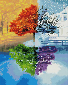 Алмазна мозаїка Пори року 40х50 см ColorArt  SP038