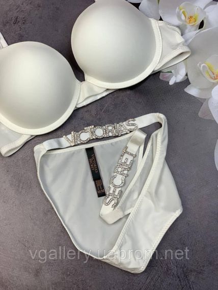 Комплект женского нижнего белья Victoria's Secret Буквы со стразами | Зображення 3