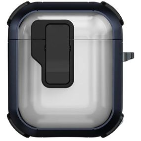 Футляр протиударний Locking Button для навушників Airpods 1/2 Blue