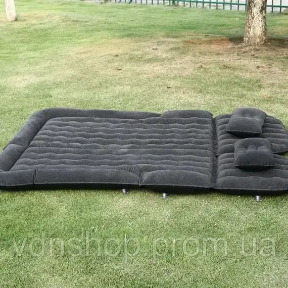 Автомобільний надувний матрац 183х140см з 2 подушками та насосом | Зображення 2