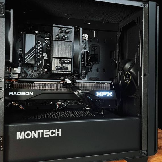 Збірка на замовлення: ігровий ПК Montech Air 100 Lite Tower / AMD Ryzen 5 7500F (6 (12) ядер по 3,7 - 5,0 ГГц) / 32 ГБ DDR5 / 1000 ГБ SSD M.2 / AMD Radeon RX 9060 XT, 16 ГБ GDDR6, 128-біт / 650 Вт | Зображення 4