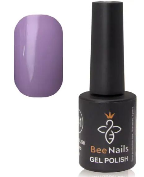 Гель-лак для нігтів Bee Nails 076 (блідо-ліловий) 8мл | Зображення 1