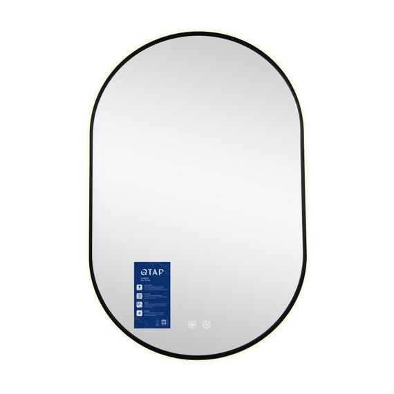 Дзеркало Qtap Scorpio (SC1) з LED-підсвічуванням Touch, з антизапотіванням, з димером, рег. темп. кольору (3000-6500K) Black | Зображення 4