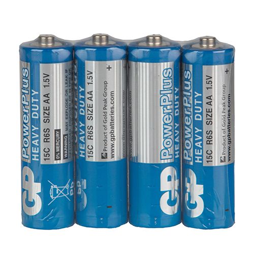 Батарейка GP POWERPLUS 1.5V 15C-S4 сольова R6, АА