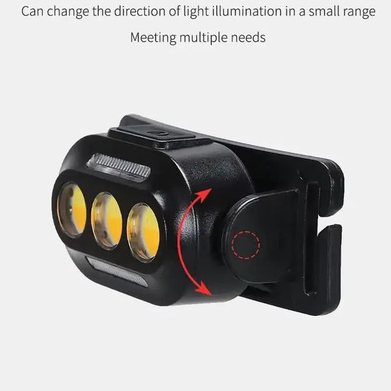 Налобний ліхтар з usb зарядкою YD02-COB (White+red+blue), Ліхтарик на голову для роботи PQ-45 | Зображення 6