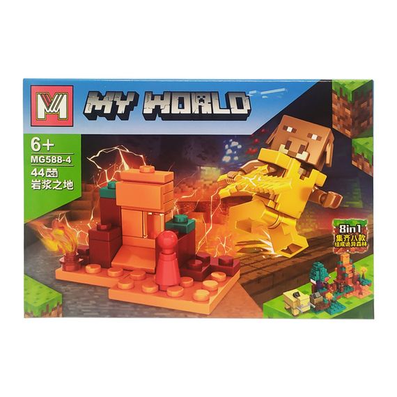 Конструктор для дітей Minecraft 44 деталей Ігровий набір конструктор Майнкрафт для дітей від 6 років