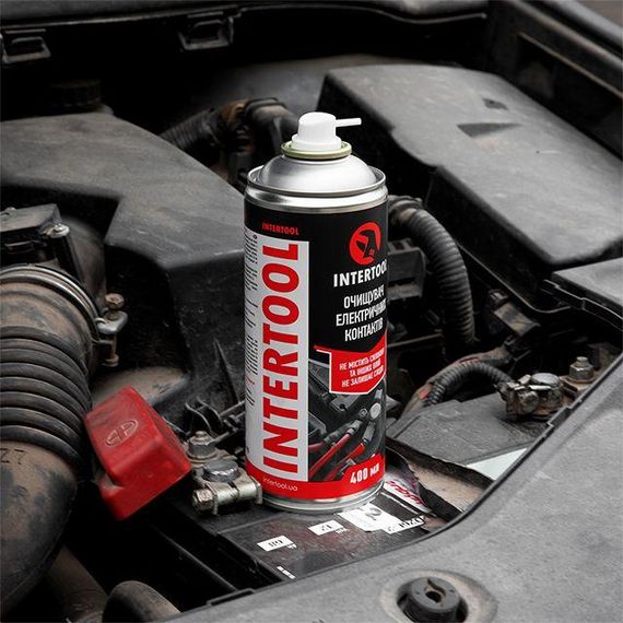 Очищувач електроконтактів, аерозоль 400 мл INTERTOOL FS-0074 | Зображення 3