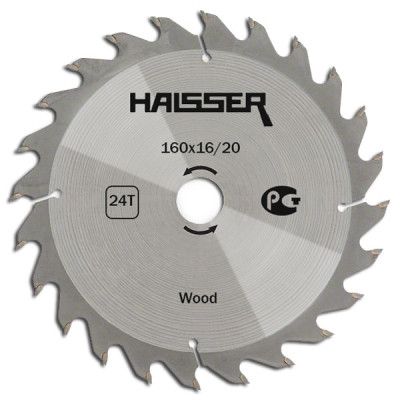 Диск пильный HAISSER по дереву - 160х16/20 24 зуб. (16483) - Топ Продаж!
