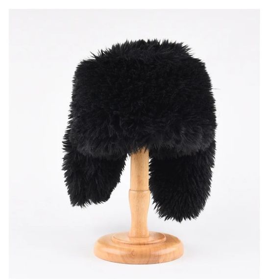 Пушистая шапка с ушками кролика  Серый One Size 54-57р (1278) | Зображення 5