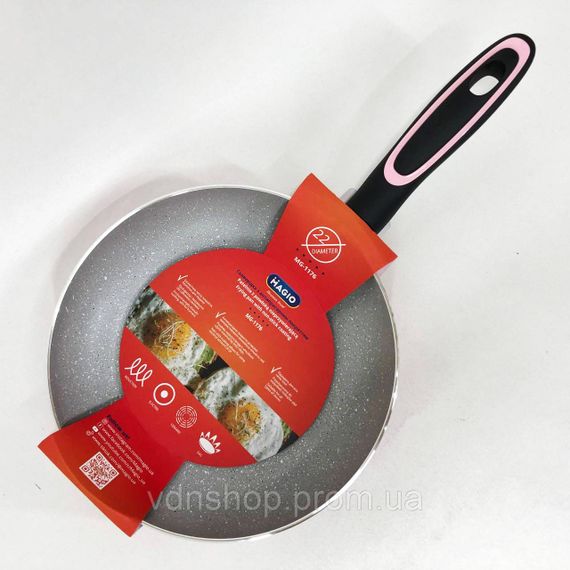 Сковороди з покриттям від пригорання, Глибока сковорода для кухні, Сковорода з алюмінієвим шаром GK-68 | Зображення 3