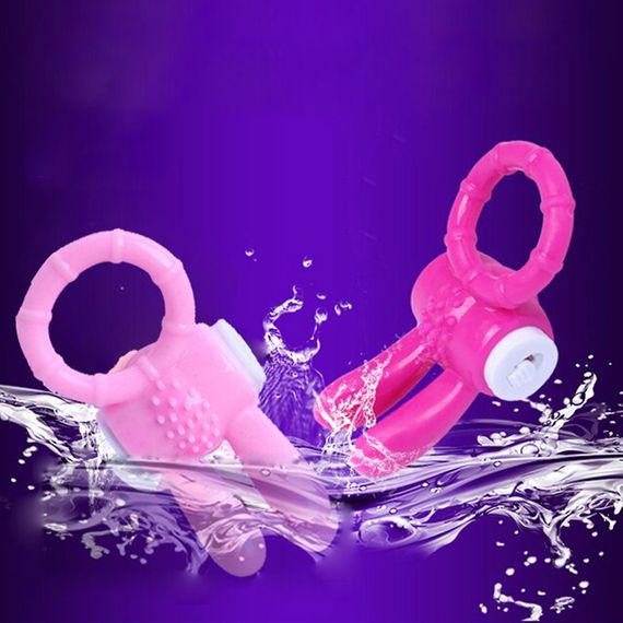 Ерекційні кільце з вібрацією Babydoll Універсальний. Малиновий 4045-2 | Зображення 5