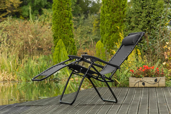 Садове Крісло Шезлонг до 120 кг Складаний Шезлонг для Дачі Zero Gravity XXL | Зображення 7