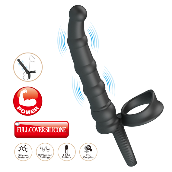 Насадка для анального сексу з вібрацією PRETTY LOVE - Tatum, 10 vibration functions, BI-210375 sexstyle | Зображення 7