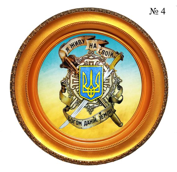 Патриотическая тарелка " Я живу на своей богом даной земле" тарелка с украинской символикой | Зображення 5