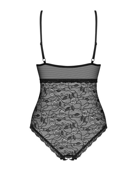 Мереживне боді з доступом Obsessive 818-TED-1 teddy XS/S, чорне | Зображення 5